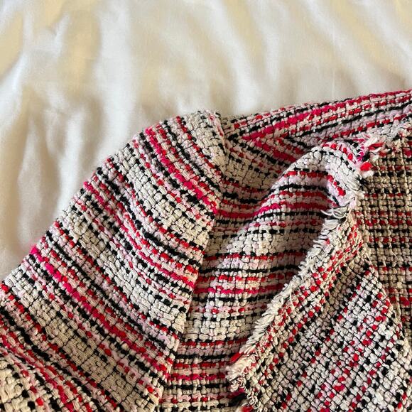 Rebecca Taylor Striped Tweed Double Breasted Blazer Jacket Wmns 10 Career Office - Picture 8 of 14